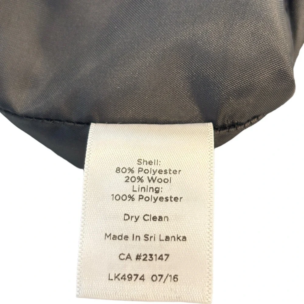 Talbots Size 6 Buffalo Plaid Faux Wrap Skirt Wool Blend Fringe Black White EUC